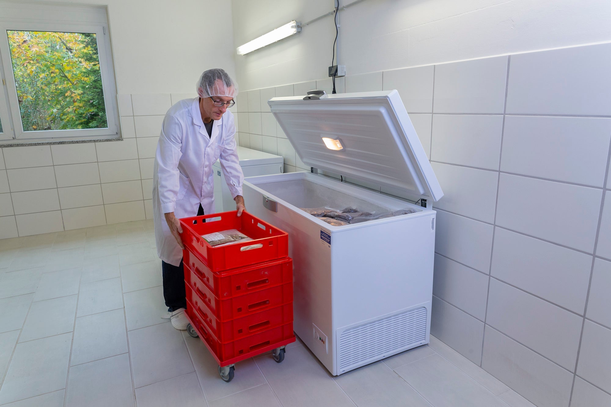 Hygieneraum in der Speiseinsektenzucht