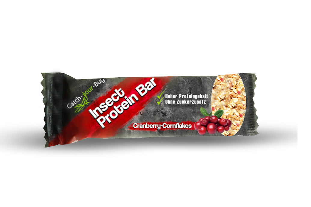 Insektenriegel mit Insektenprotein Cranberry Cornflakes