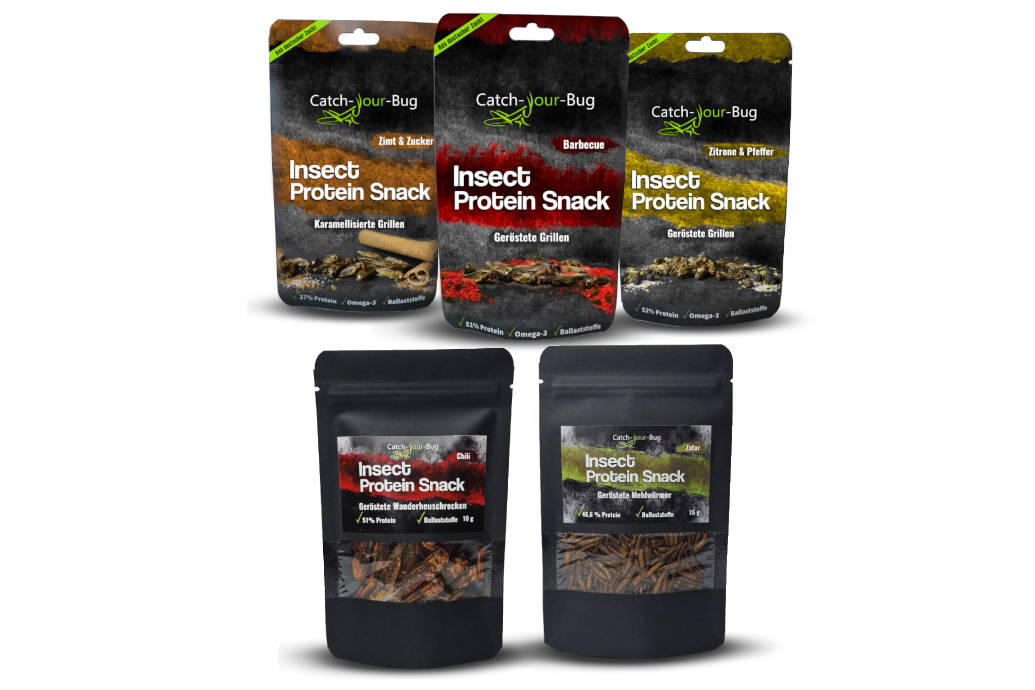 Essbare Insektensnacks als High Protein Food