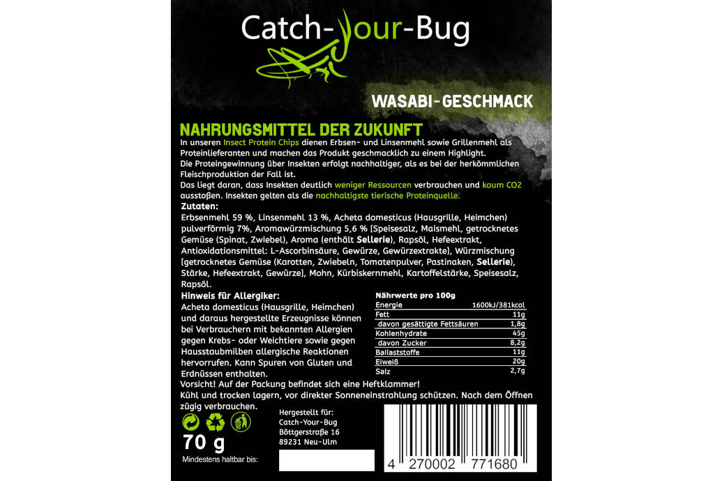 Gesunde Chips mit hohem Proteingehalt