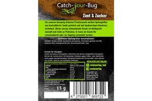 Essbarer Insektensnack Zimt und Zucker