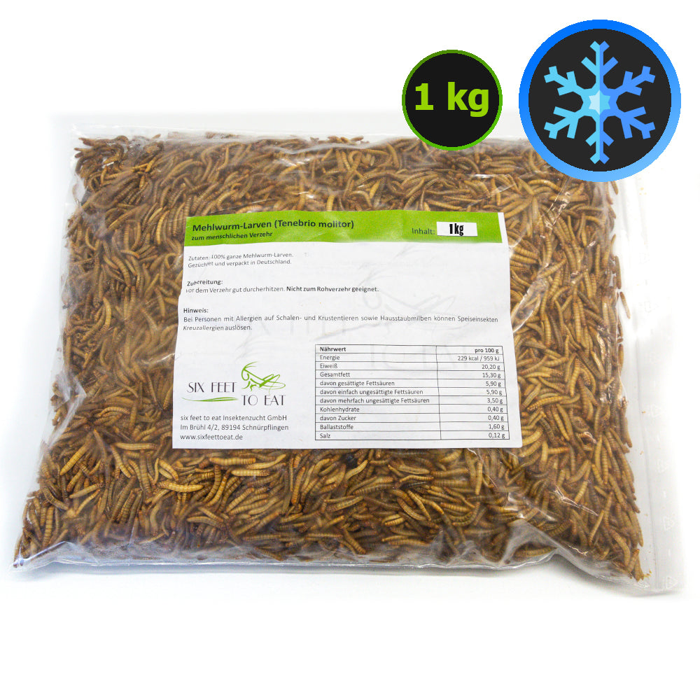 Mehlwürmer gefroren im Großgebinde