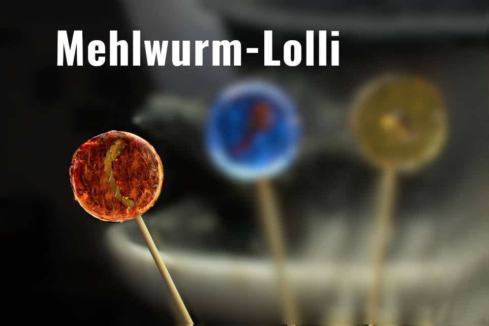 Insektenlutscher mit Mehlwurm