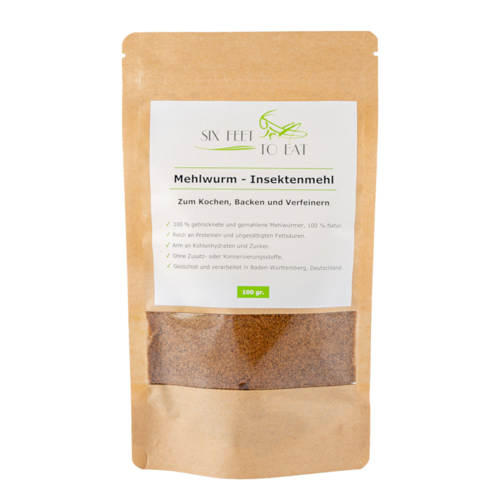 Essbares Mehlwurmmehl